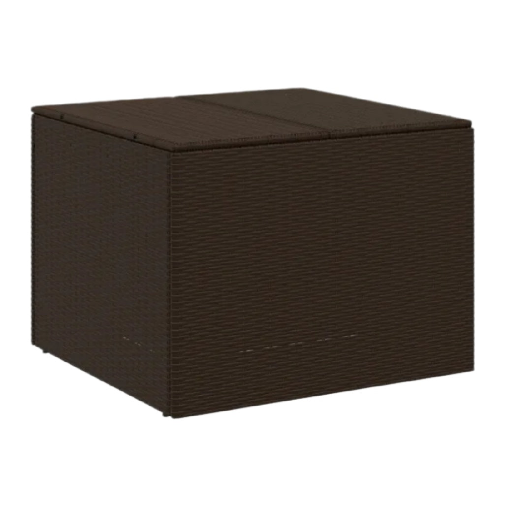 Storage Ottoman for Living Room in Faux Rattan - 60 x 60 x 45