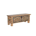Storage Chest for Living Room with Decorative Metal Accents - Wood - 80 x 40 x 40